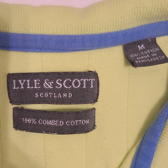 Lyle & Scott Polo Shirt โ Soft Lime Green โ Size M โ 100% Combed Cotton - Picture 4 of 6